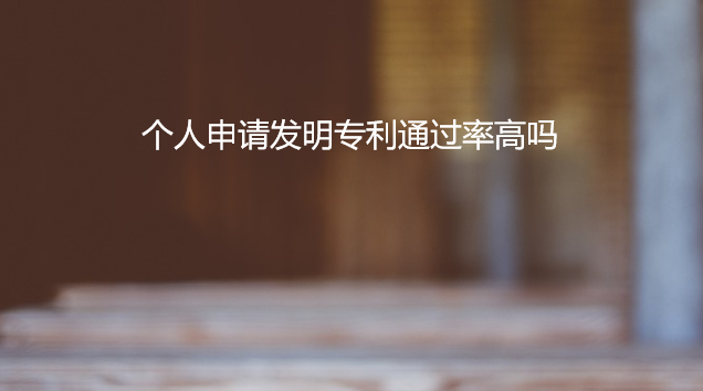 个人申请专利通过率高吗