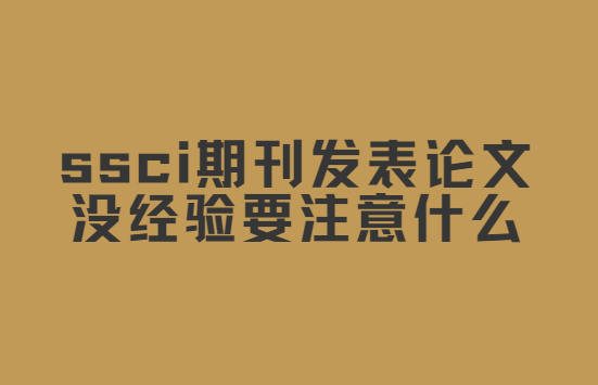 ssci�ڿ���������û����Ҫע��ʲô
