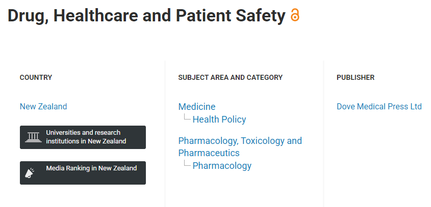 Drug Healthcare and Patient Safety�ڿ�����