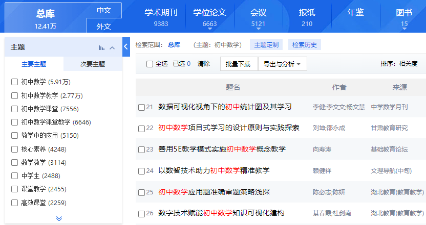初中数学可以选的期刊