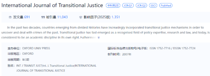 国际关系学ssci期刊