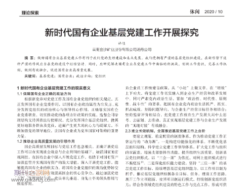 国企发展论文文献