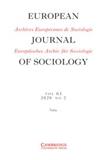 ARCHIVES EUROPEENNES DE SOCIOLOGIE