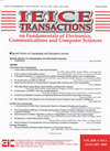IEICE TRANSACTIONS ON FUNDAMENTALS OF ELECTRONICS COMMUNICATIONS AND COMPUT
